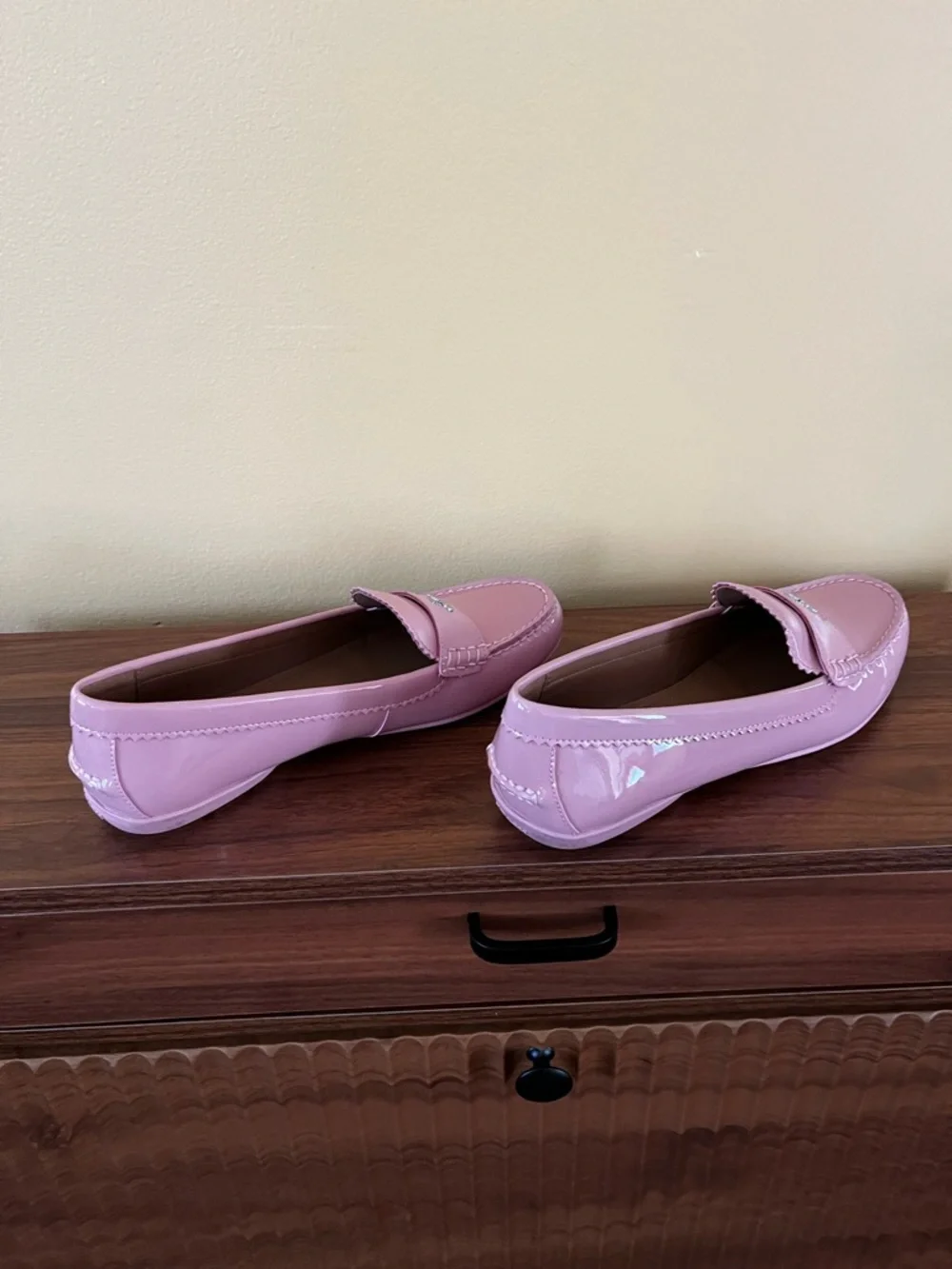 Coach Glossy Pink Loafers - Picture 6 of 11